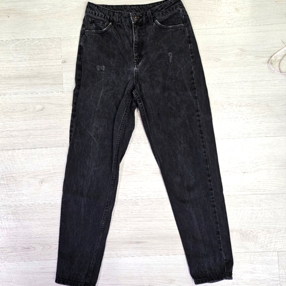 Top Shop Mom Jean | Size 2 Washed Black